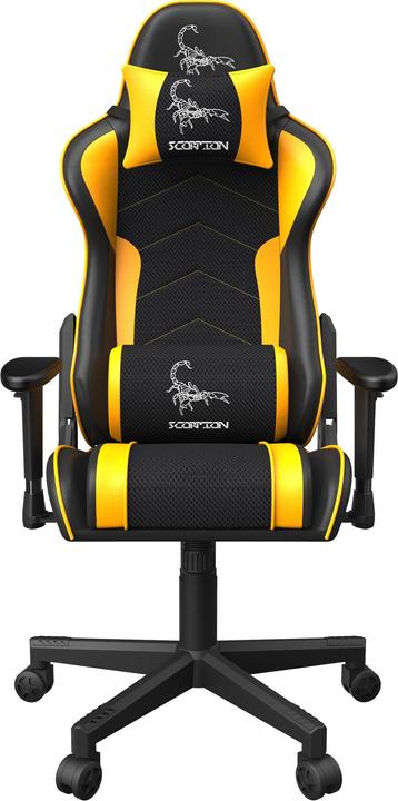 Image du produit Gembird Chaise de jeu SCORPION juodas mesh yellow skin