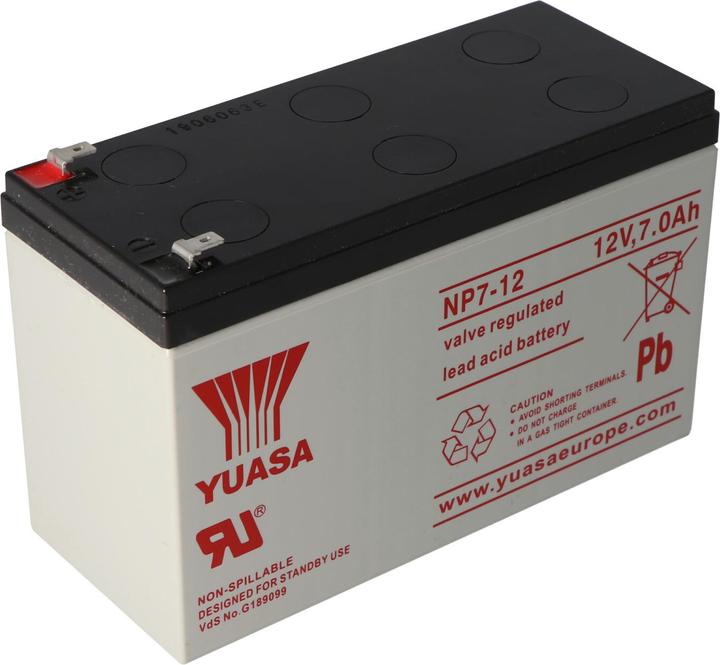 Immagine prodotto Yuasa Akku NP7-12 Akku NPW36-12, mit 4,8mm Kontakten (12 V, 7 Ah)