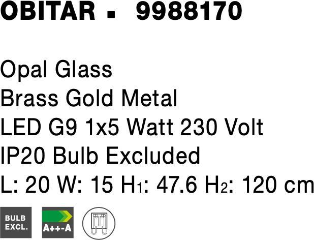 Actual product image Nova Luce Obitar (G9)