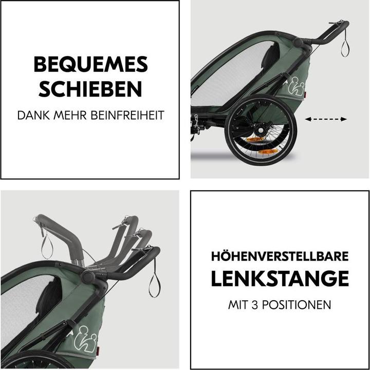 Produktbild Hauck 3in1 Fahrradanhänger Bike N Walk Duo für