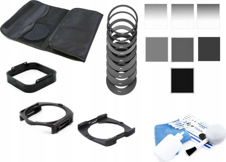 Image du produit Massa Mass filter COKIN 25in1 set ND gray filters + case + 2x handle + cover + cleaning set (49 mm, Filtre dégradé gris, 2 mm)