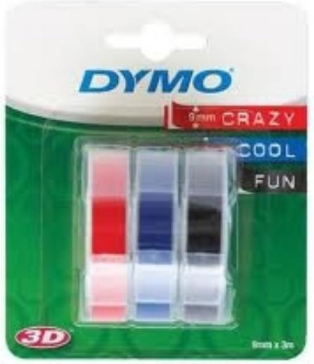 Produktbild Dymo Prägeband 3D (0.90 cm, Rot, Blau, Schwarz)
