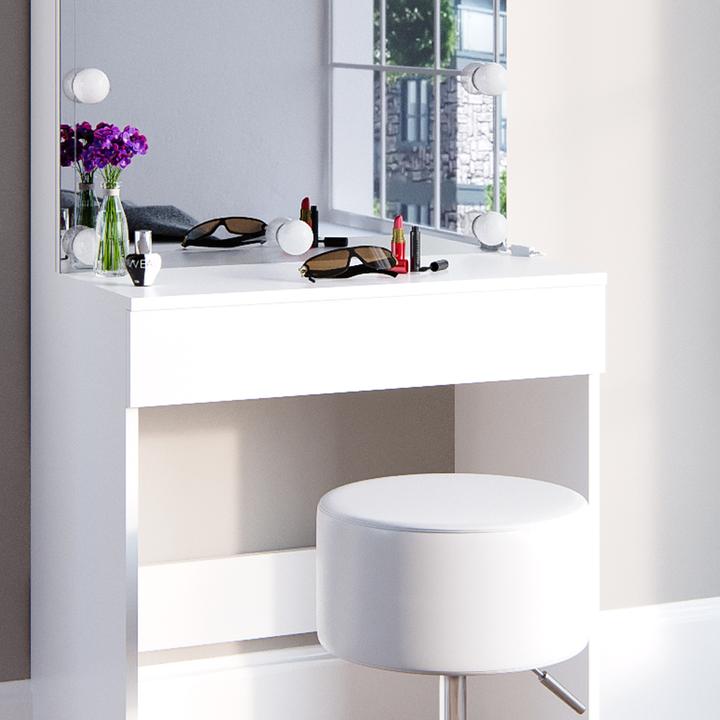 Actual product image Vicco Melle with stool and lighting (68 x 42 x 155 cm)