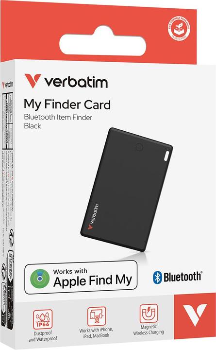 Produktbild Verbatim My Finder Card Bluetooth czarny/black - urządzenie do śledzenia MYFCR-01B 32138 (iOS)