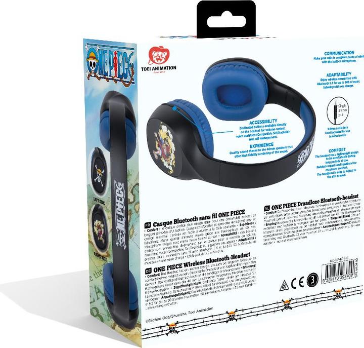 Produktbild NoName ONE PIECE - Casque Bluetooth - Bleu & Noir (Kabellos, Kabelgebunden)