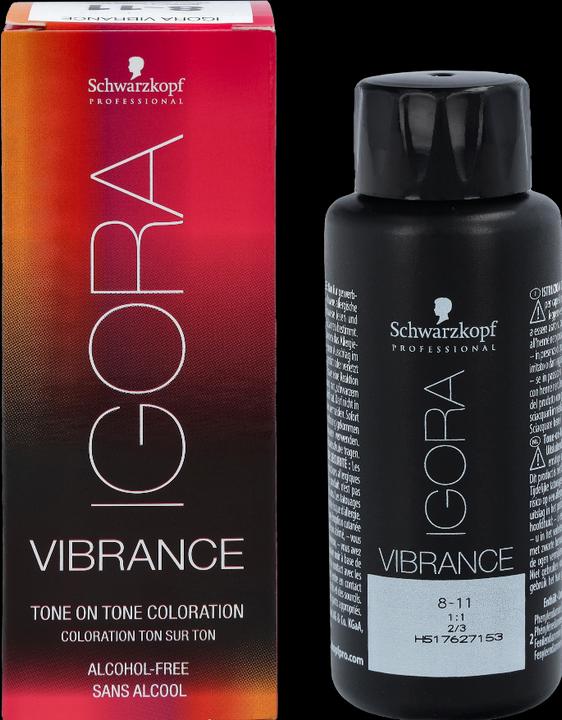 Schwarzkopf Professional IGORA Vibrance Haartönung NEU (8-11 Hellblond Cendré Extra)