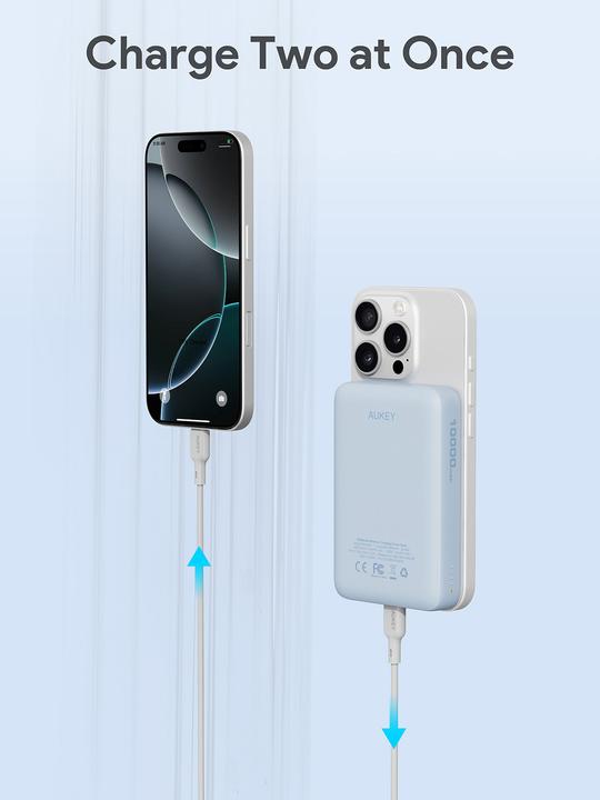 Actual product image Aukey MagFusion Slim (10000 mAh, 20 W, 37 Wh)