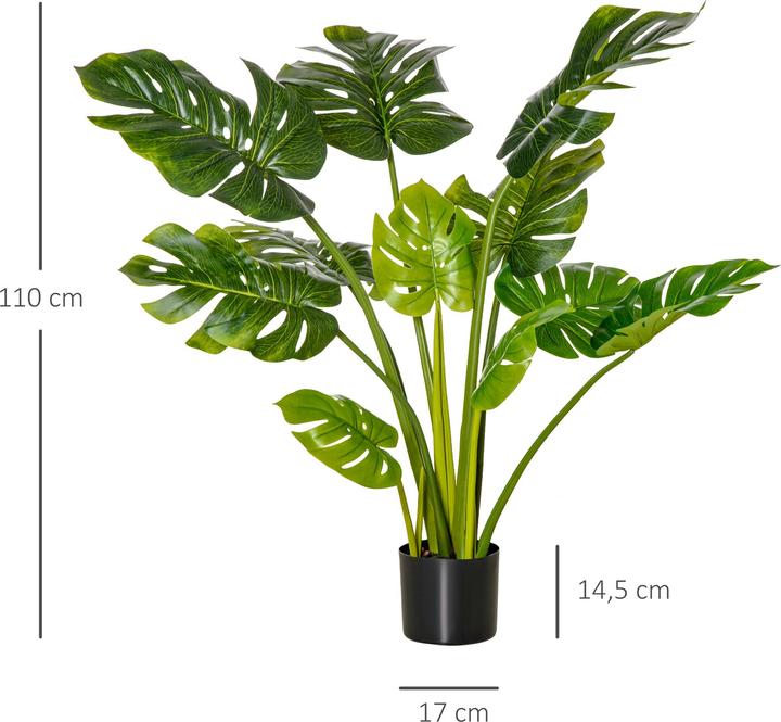 Produktbild Homcom künstliche Pflanze inklusive PE-Moos und Zementerde (110 cm)