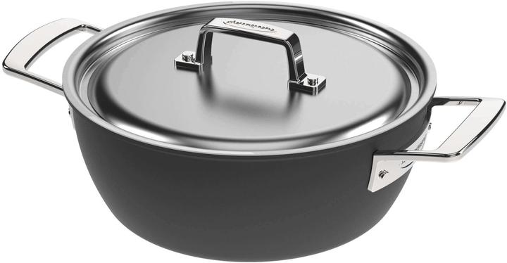 Actual product image Demeyere Black 5 Conische sudderpot met deksel 24 cm - 3,3 l (24 cm, Casserole + Stewpot, Stainless steel)