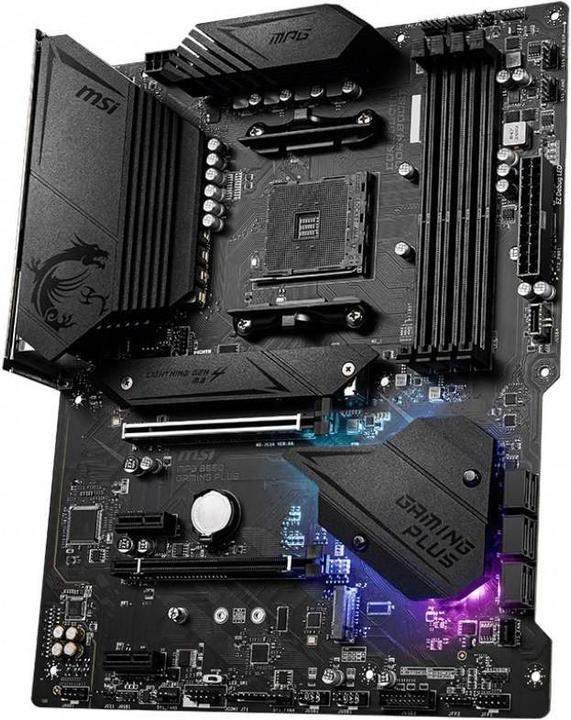 Actual product image MSI MPG B550 GAMING PLUS motherboard (AM4, AMD B550, ATX)