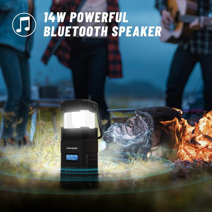 Produktbild Libovgogo Kurbelradio DF585D mit Bluetooth und Campinglampe (DAB+)