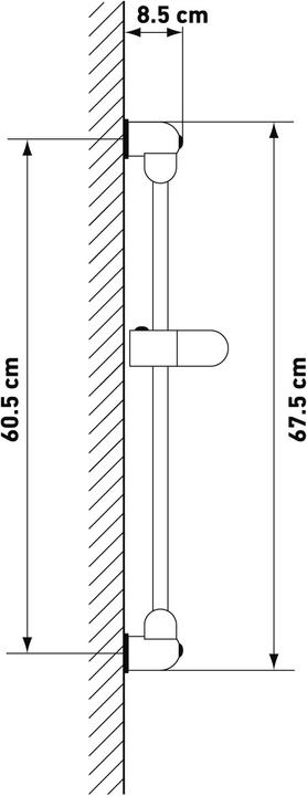 Actual product image Diaqua Shower sliding bar