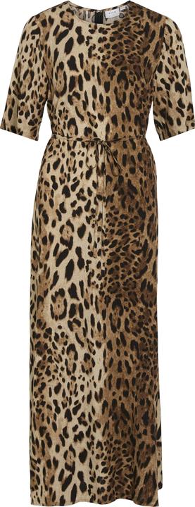 Vila Kurzärmeliges Leoprint Maxikleid (38)