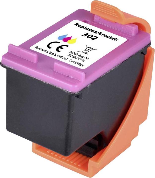 Produktbild Renkforce Tintenpatrone ersetzt HP HP 302 (F6U65AE) Kompatibel Cyan, Magenta, G (Color)