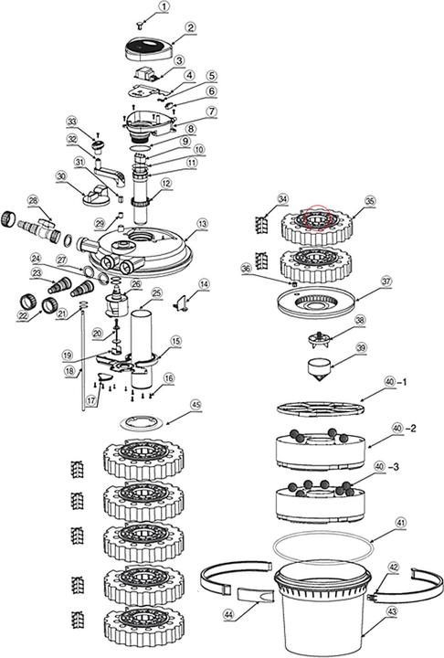 Produktbild SunSun Druckteichfilter CPF-15000 Ersatzteil Filterschwammhalter Teichfilter