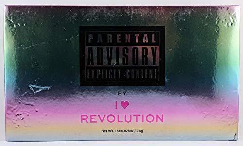 Actual product image Makeup Revolution I Heart Revolution Palette 18 Eye Shadow Set Parental Advisory 1op.