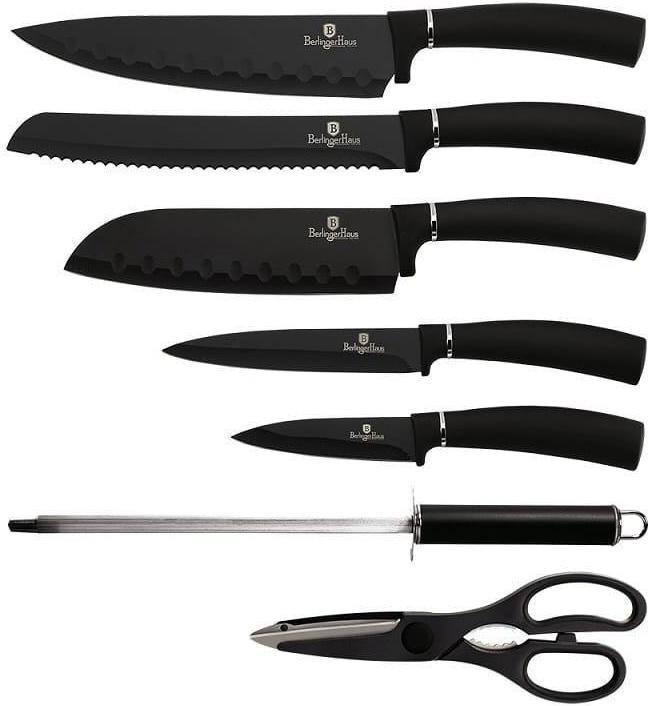 Produktbild BerlingerHaus KNIFE SET BH-2565 Black Silver WITH STAND