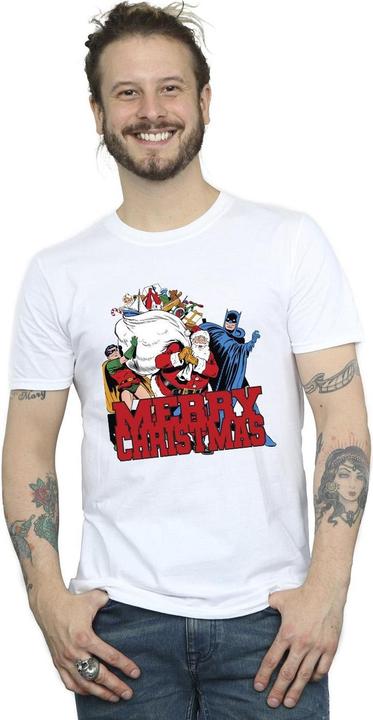 Actual product image Mens Batman Merry Christmas Comic T-Shirt (XXL)