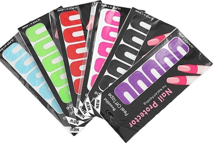 Actual product image JTI Peel-off tape for nail polish, U-shaped - 10 pcs.