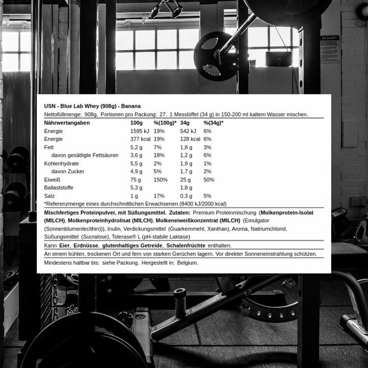 Immagine prodotto USN Blue Lab 100% Whey Protein (Banana, 1 pz., 908 g)