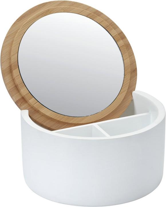 Diaqua Jewelry box with mirror white / wood