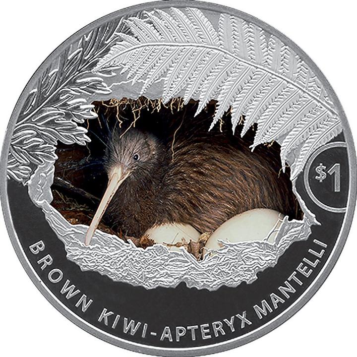 Actual product image New Zealand Post Silber Kiwi 1 oz PP - Farbe - 2021 (999, 2021)