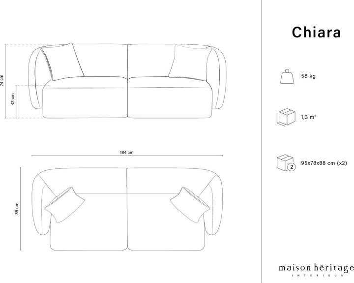 Produktbild Maison Heritage Chiara (2-Sitzer, Modular Sofa)