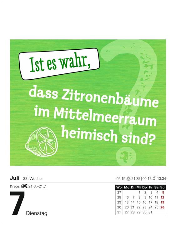 Image du produit Harenberg Ist es wahr, dass...? Tagesabreisskalender 2026 - Alltagswissen auf dem Prüfstand (Allemand)