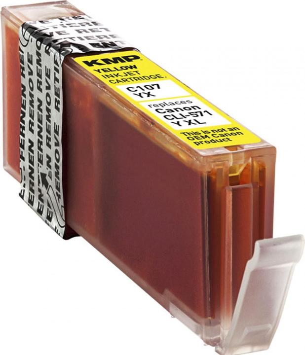 Immagine prodotto KMP C107YX Cartuccia di inchiostro giallo compatibile con Canon CLI-571 XL Y (Y)
