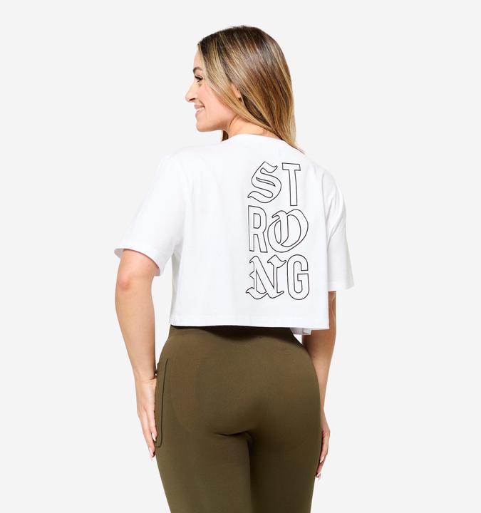Image du produit Domyos Crop top de musculation coupe ample femme, blanc (XL)