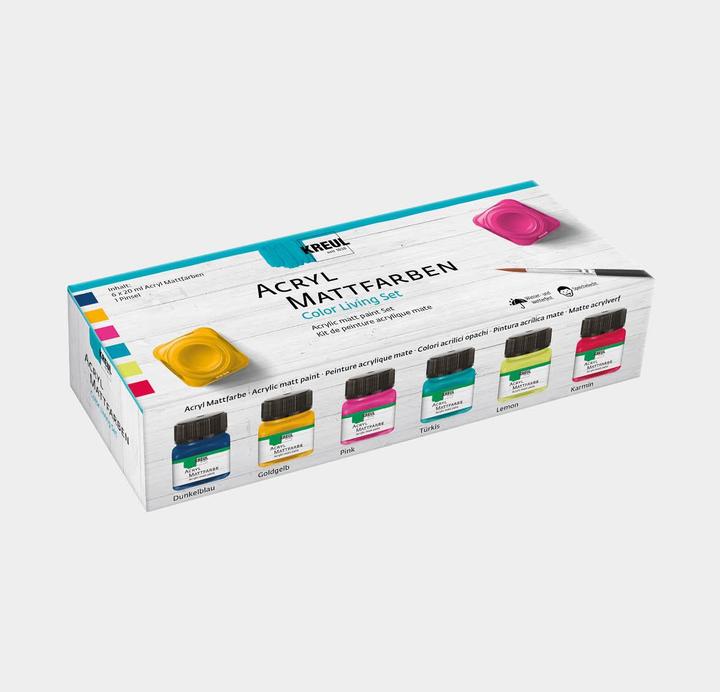 Actual product image Kreul Acrylic Matte Paint Set (Colored, 20 ml)