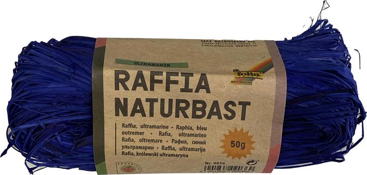 Produktbild Folia Bringmann Naturbast Raffia 50g Ultramarin (Geschenkfolie, 1 x)