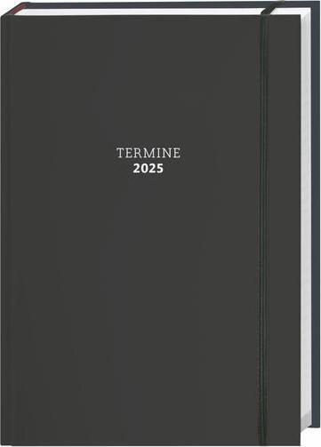 Produktbild Tages-Kalenderbuch A6, schwarz 2025 (A6, Deutsch)
