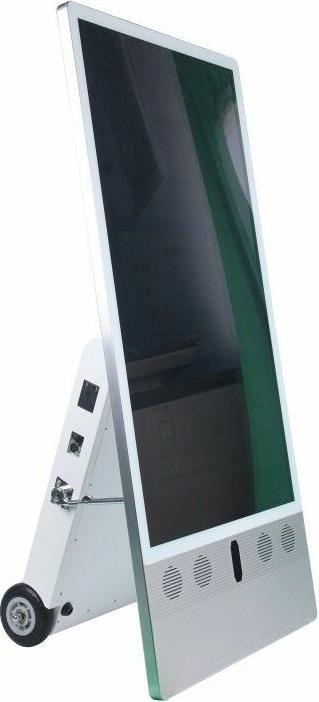 Produktbild Allnet Standdisplay 43 Zoll Outdoor Kundenstopper mit Akku oh. Touch mit Laufrollen, 1500Nits, Andr