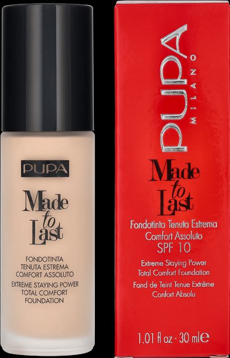 Actual product image Pupa Milano Pupa MADE TO LAST FOUNDATION Porcelain (010 Porcelain)