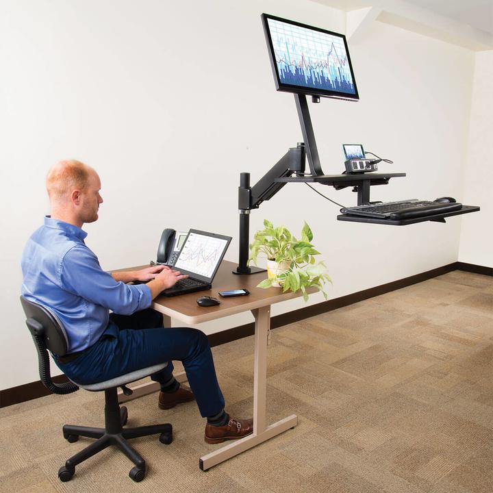 Produktbild Eaton Tripp Lite Series WWSS1327CP WorkWise höhenverstellbarer Sitz-Steh-Schreibtischarbeitsplatz