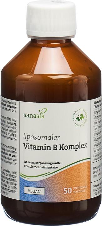 Actual product image Sanasis Vitamin B complex liposomal Fl 250 ml (1 Piece, Liquid)
