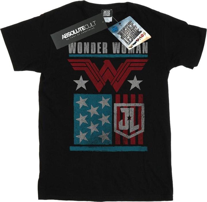 Justice League Movie Wonder Woman Flag TShirt (M)