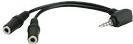 Actual product image MicroConnect Headset adapter (0.15 m, 3.5mm jack (AUX))