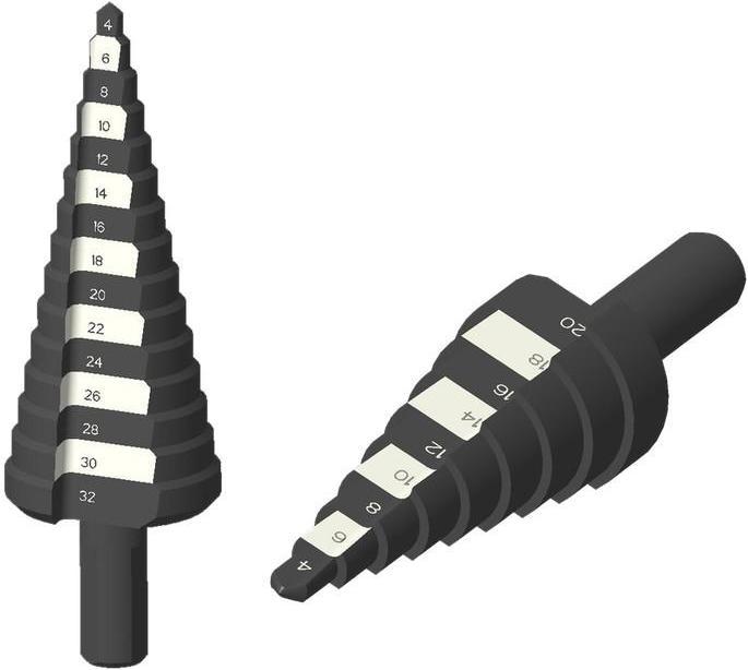 Image du produit Richmann Forets à queue "" 4-32 mm, 3 pcs. (4, 6, 8, 10, 12 mm)