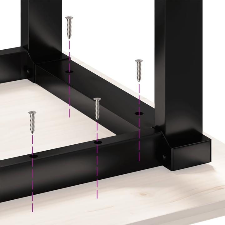 Actual product image VidaXL Coffee table legs O-frame cast iron