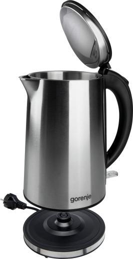 Image du produit Gorenje K15DWS Kettle, Electric, Capacity 1.5 L, Power 2200 W, Stainless Steel (1.50 l)