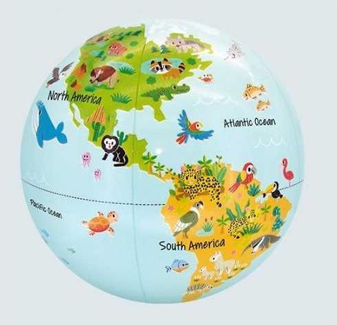 Caly Ball all globe 50 cm - Animals (30 cm)