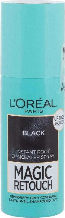 L'Oréal Paris Magic Retouch Instant Root Concealer Spray Hair Color For Women 75 ml (Black)