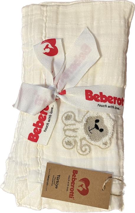 Produktbild Beberotti Organic 4-lagige doppelseitige bestickte Musselindecke (95 x 80 cm)