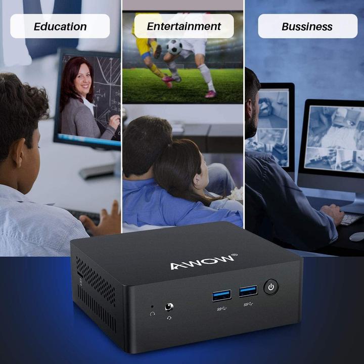Actual product image Awow Mini PC AL34 (Celeron J3455, 8+128GB)
