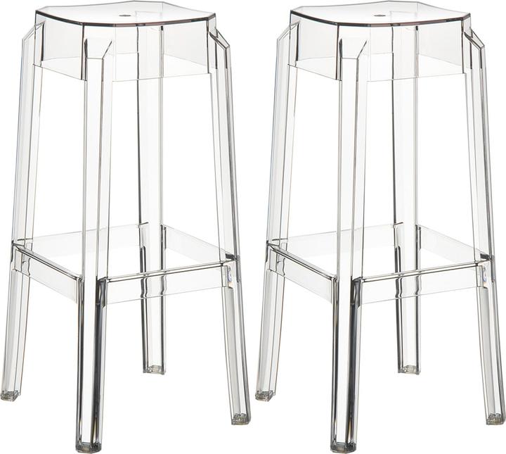 Actual product image CLP Set of 2 bar stools Fox, transparent