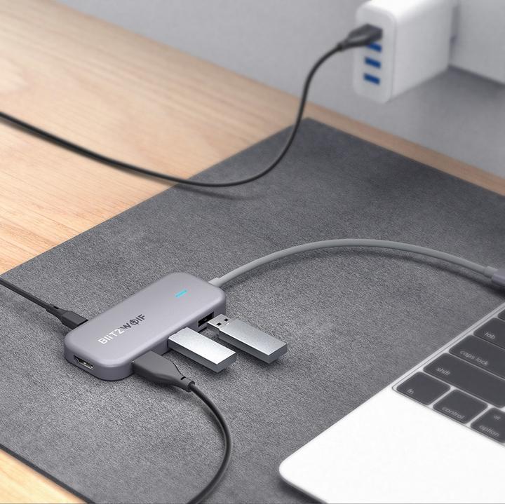Productafbeelding BlitzWolf BW-TH5 Interface Hub USB 3.2 Gen 1 (3.1 Gen 1) Type-C (USB-C, 5 Havens)