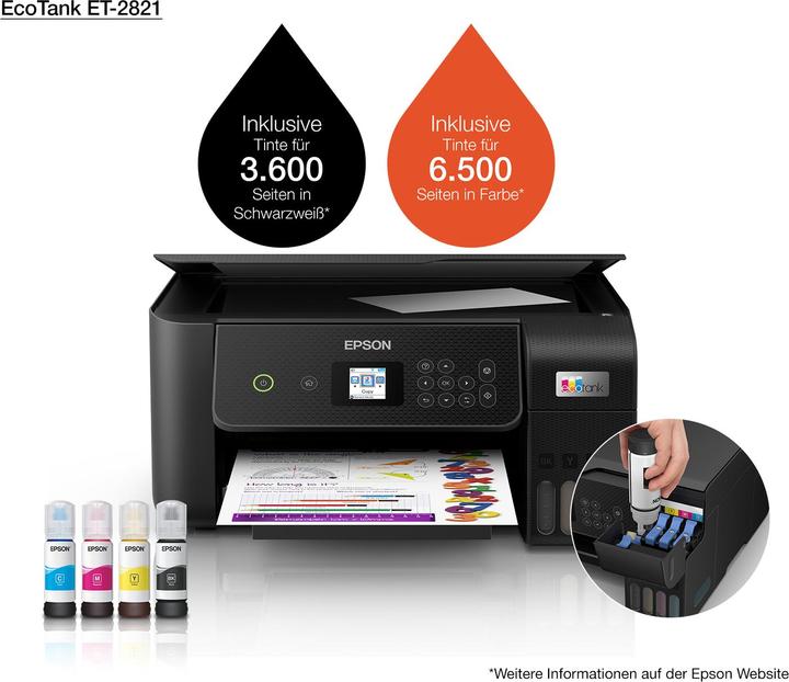 Image du produit Epson EcoTank ET-2821 (Réservoir d'encre, Couleur)