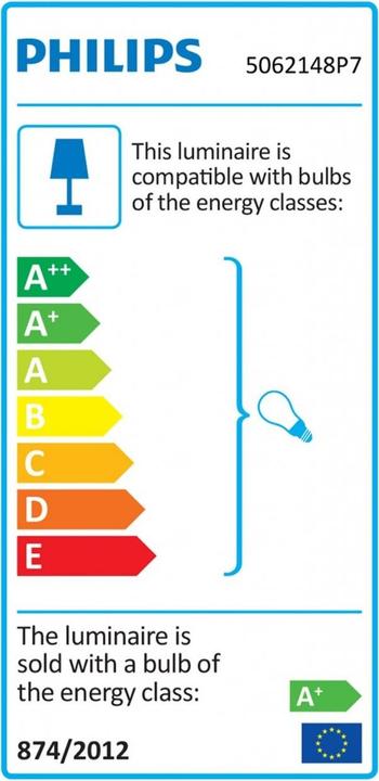 Label énergétique Philips Hue Argenta Base BT (350 lm, GU10)